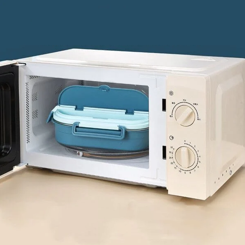 Boîte à lunch thermique en acier inoxydable – intérieur en acier inoxydable – 3 ou 4 compartiments avec bol à soupe – Horloge murale
