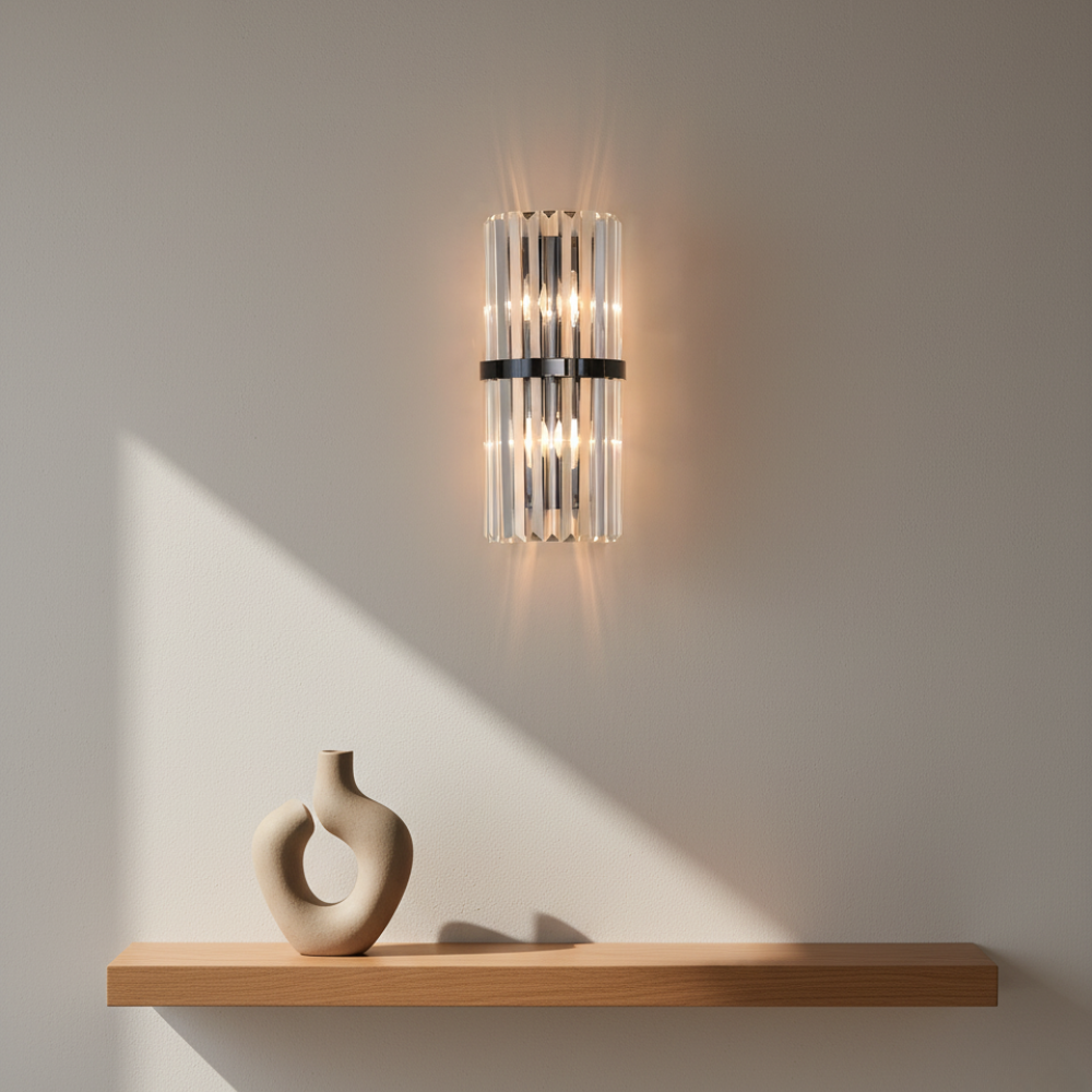 Applique Murale Élégante en Acier Inoxydable pour Salon ou Chambre