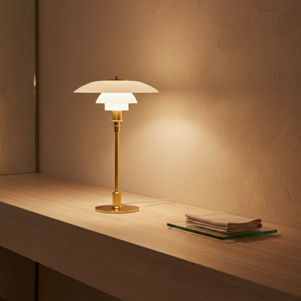 Lampe de Table en Verre de Style Scandinave - Éclairage Minimaliste LED de Chevet et de Bureau