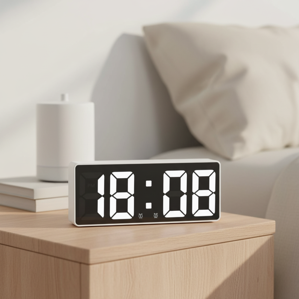 NovaClock - Réveil numérique avec affichage LED de l'heure et de la température pour la chambre