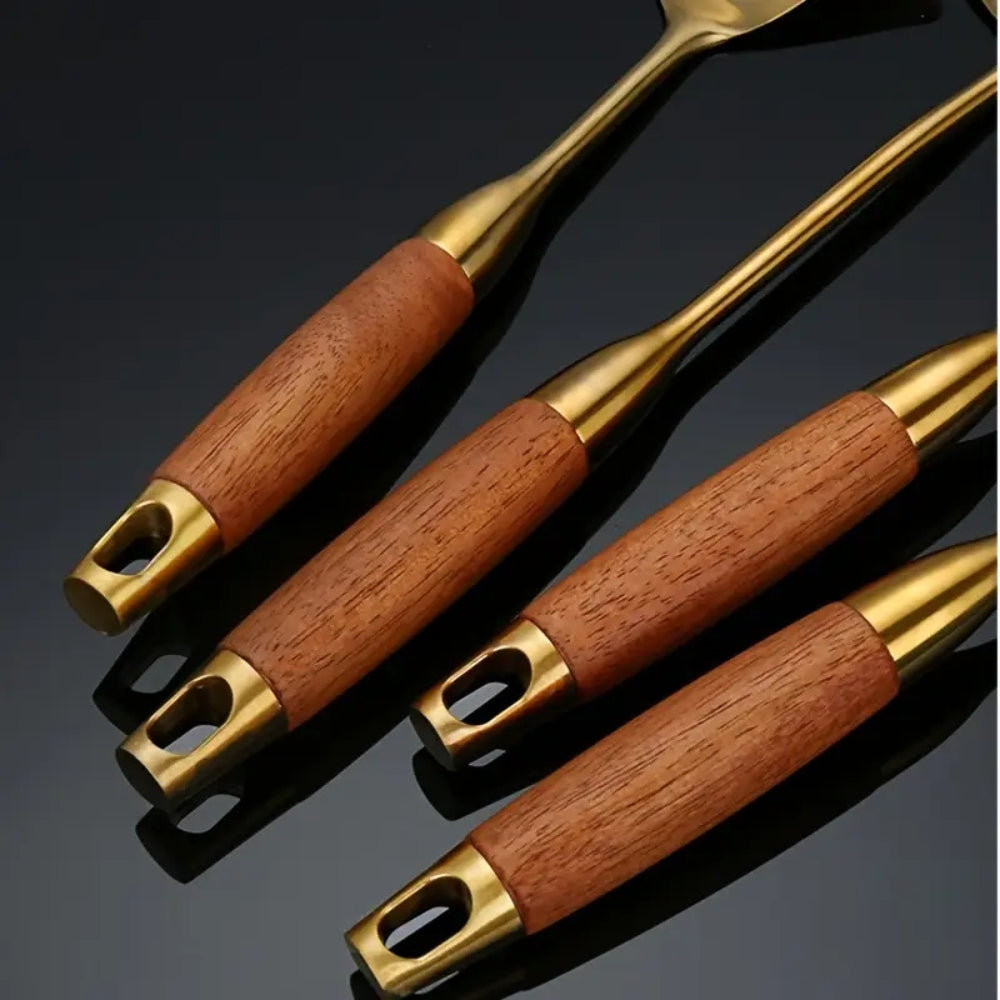 Ustensiles de Cuisine Dorés Choix du Chef | Set de 6 pièces