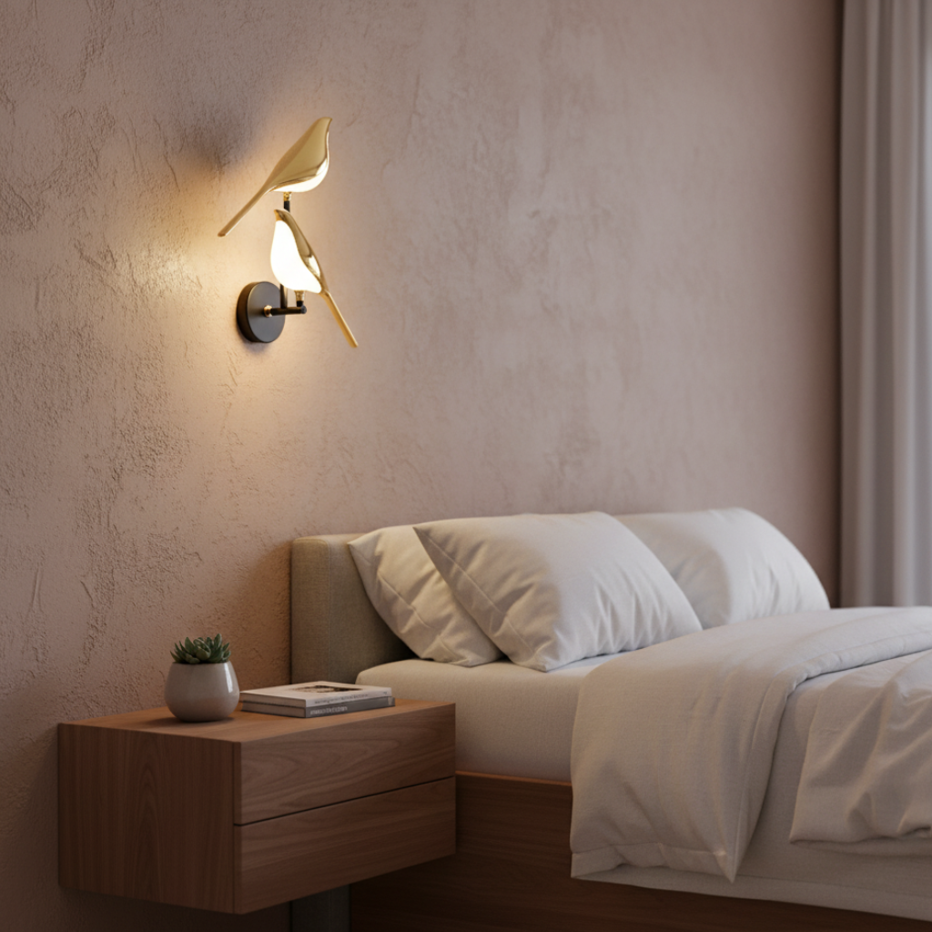Applique Murale LED Design Oiseau Élégant - Lampe Murale Décorative pour Salon et Chambre