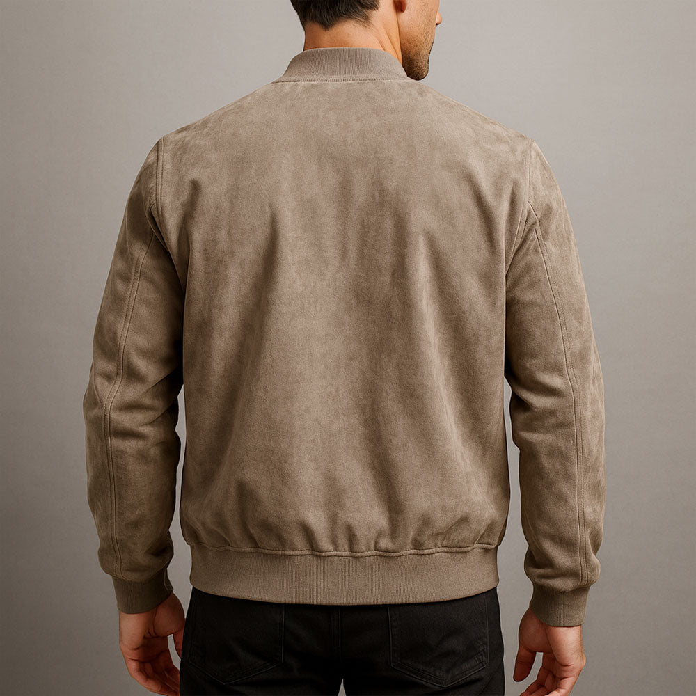 Veste d'été élégante pour hommes avec look en suède et coupe moderne confortable