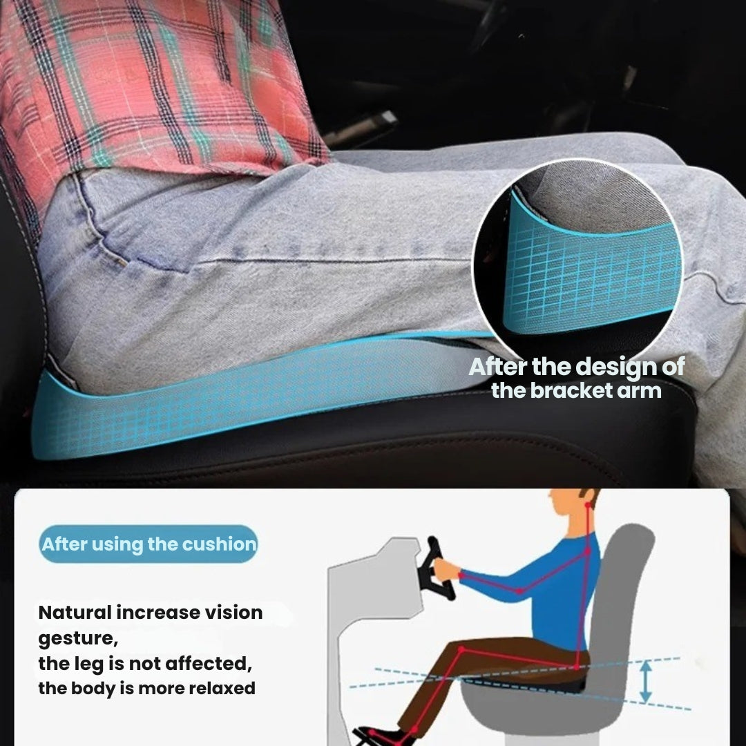 Skanto | Coussin de siège auto orthopédique – Coussin de chaise confortable avec fond antidérapant pour un meilleur soutien