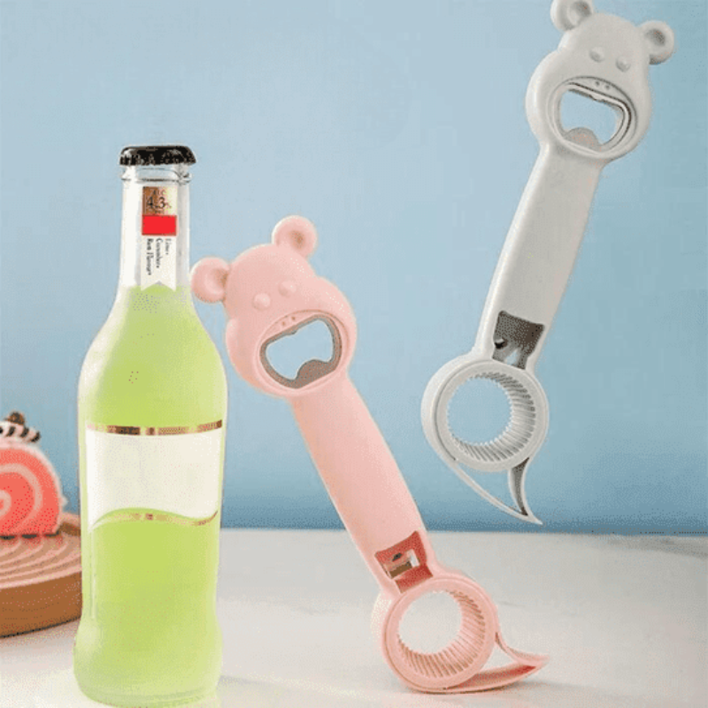 Ouvre-bouteille et ouvre-bocal multifonction 4 en 1