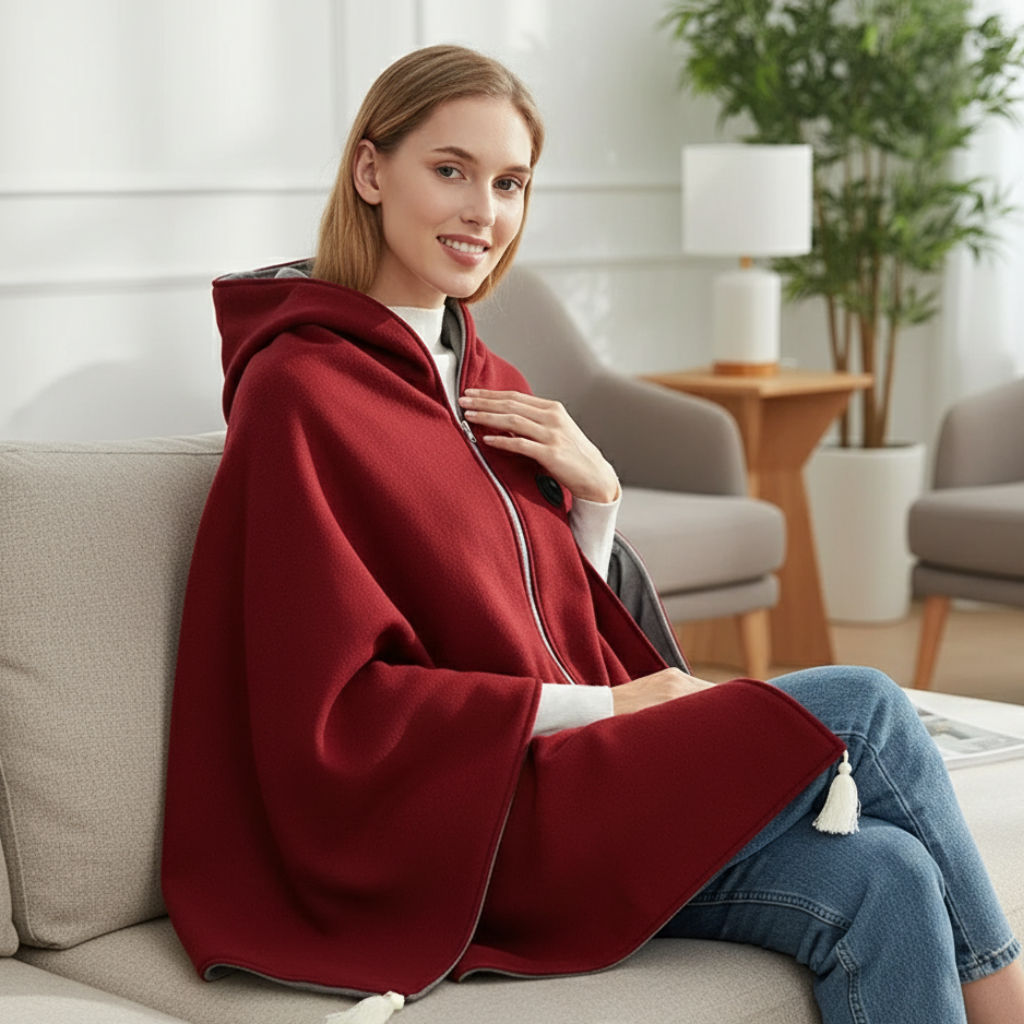 CozyHeat - Couverture Électrique USB avec 3 Niveaux de Chaleur et Enveloppement pour Épaules