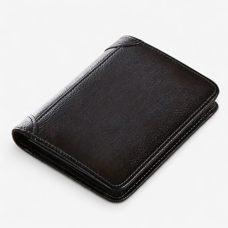 Portefeuille RFID slim bifold en cuir avec multi-poches
