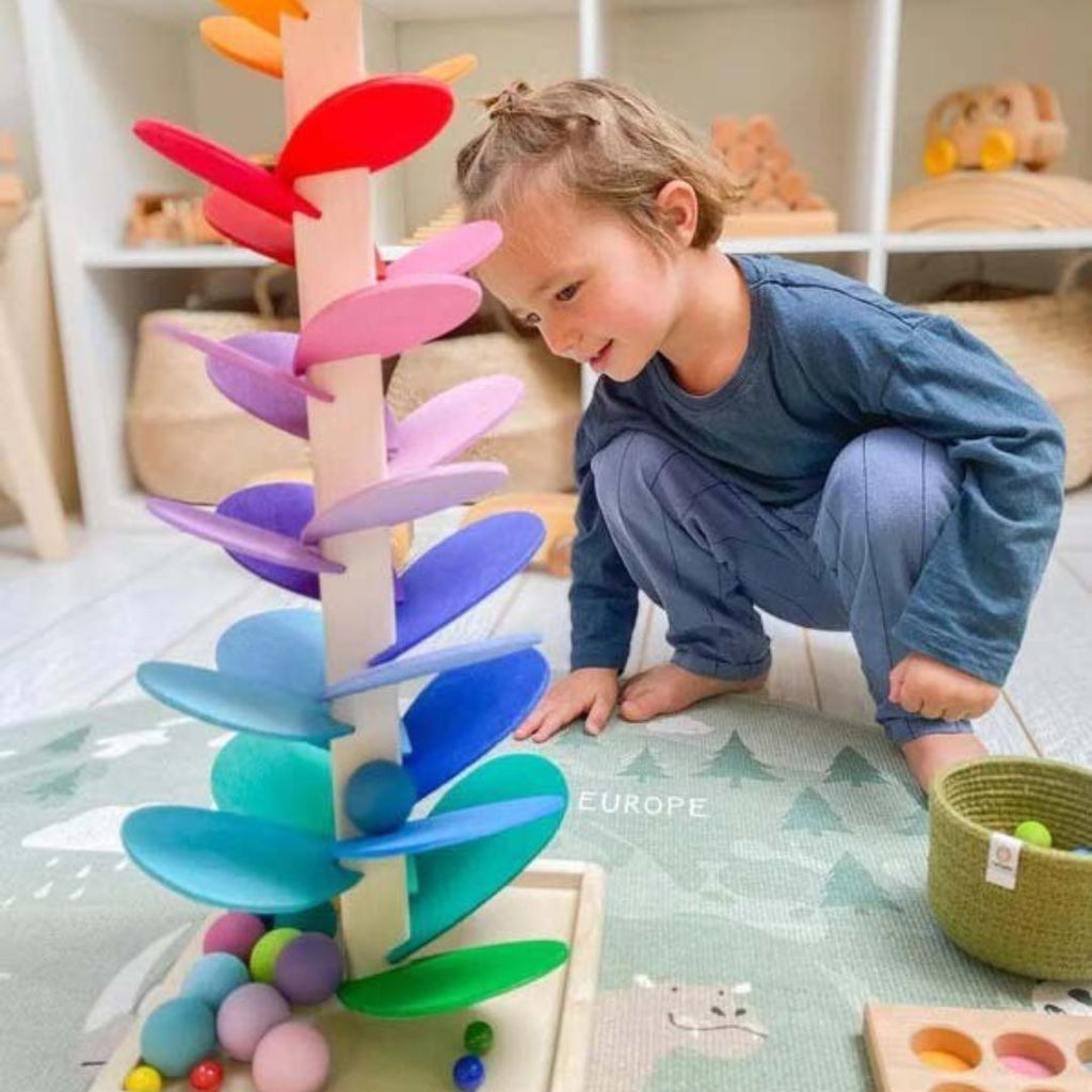Jouet arbre sonore enfants piste billes