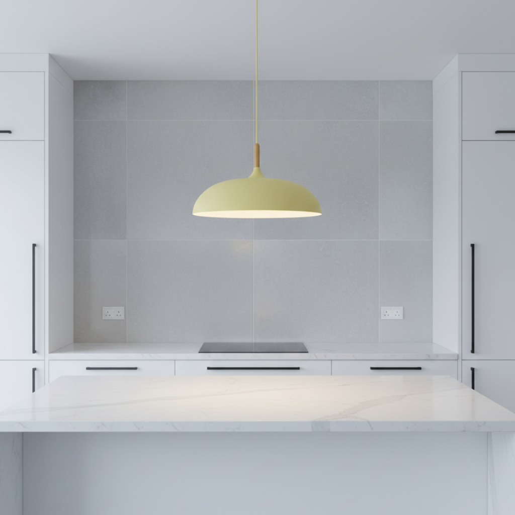 Lustre Haft - Éclairage de Cuisine Scandinave avec Bois et Fer