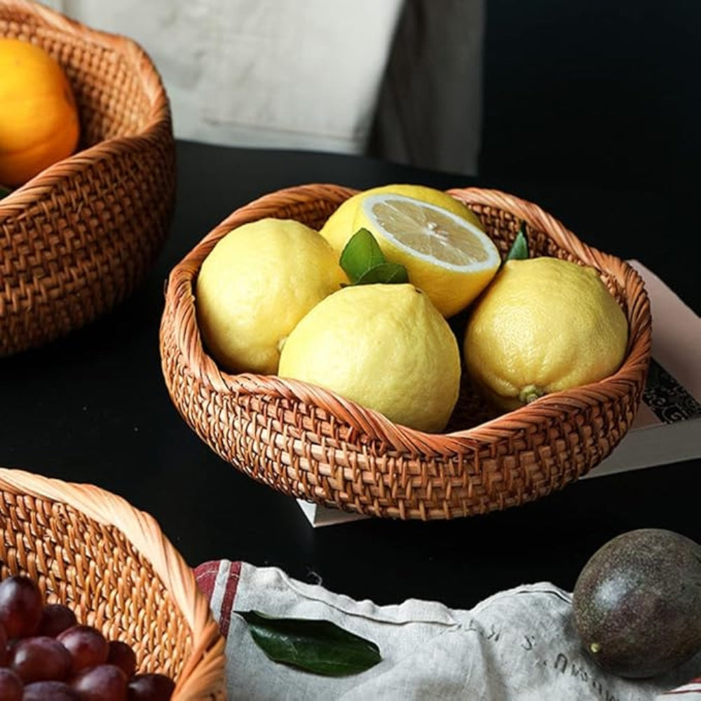 Panier en Rotin Tissé à la Main Élégant