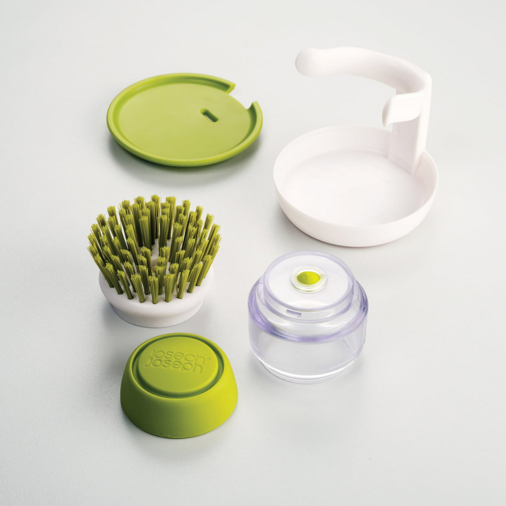 PanScrub - Brosse à vaisselle avec distributeur de liquide vaisselle