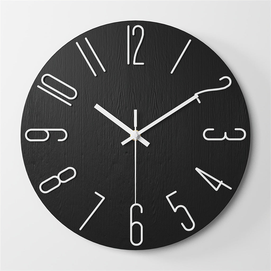 OAKTIDE - Horloge murale contemporaine conçue pour des intérieurs modernes et silencieux