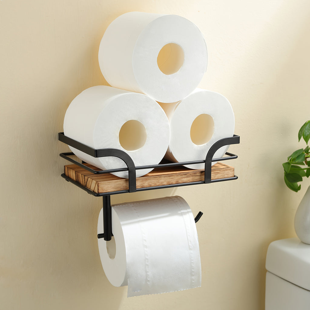 Étagère à serviettes murale en métal – rangement pour la salle de bain