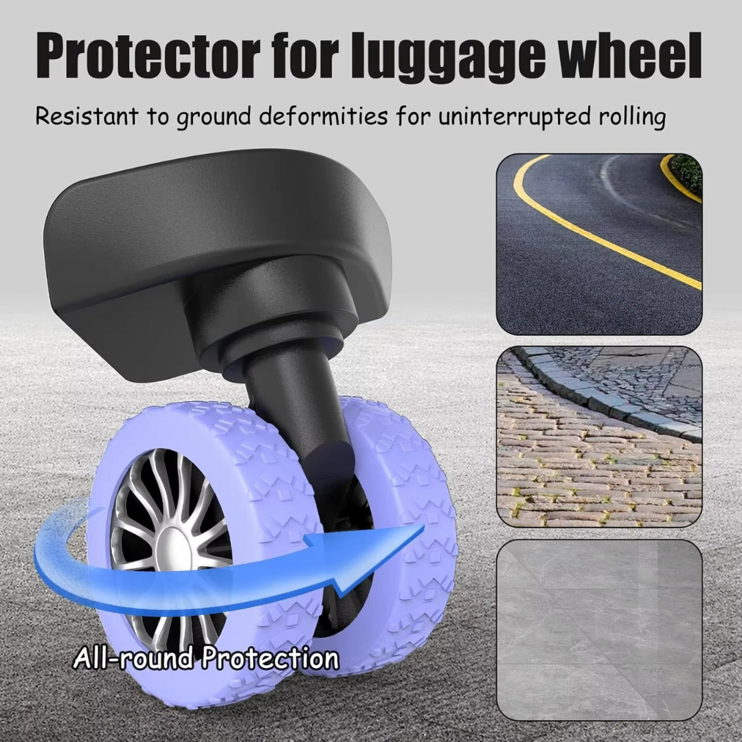 RollGuard Pro™ | Housses de protection en silicone pour roues de valise réduisant le bruit