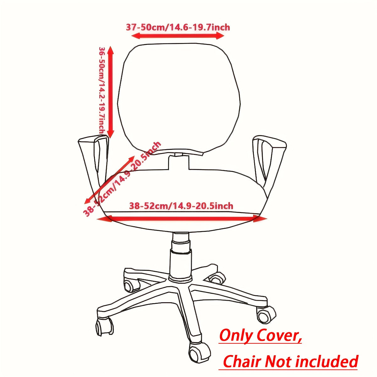 OFFICEGUARD – Ensemble de housses élastiques pour chaise/dos pour un nettoyage facile