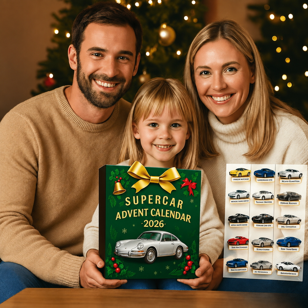 DRIVEVENTURE – Calendrier de l'Avent Supercar Édition Limitée avec 24 Modèles Miniatures Précis