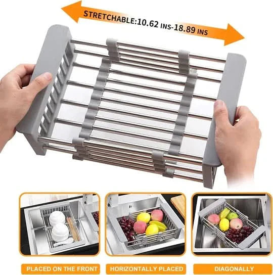 Égouttoir extensible pour évier plus organisé