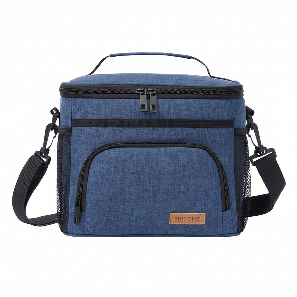 THERMOVIA - Grand Sac à Lunch Isolé avec Fermeture Éclair et Bandoulière Ajustable