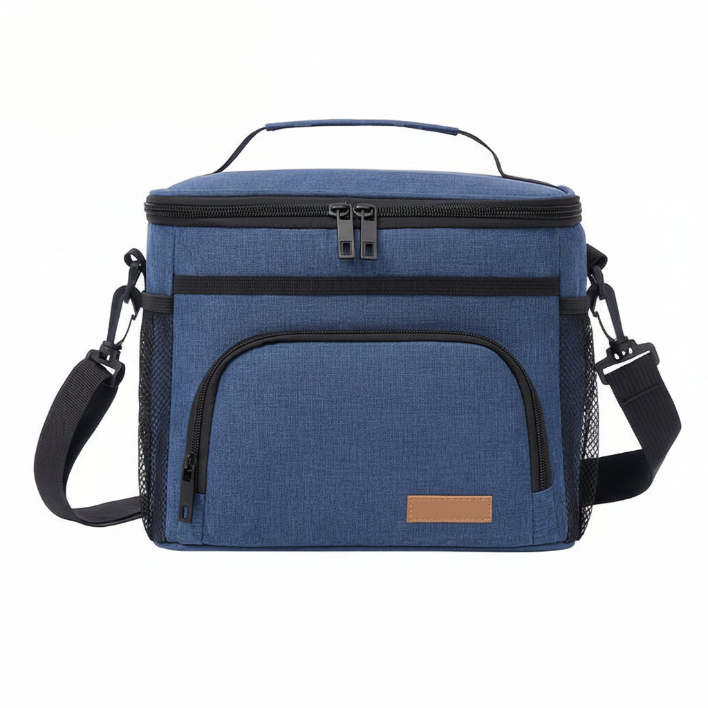 THERMOVIA - Grand Sac à Lunch Isolé avec Fermeture Éclair et Bandoulière Ajustable
