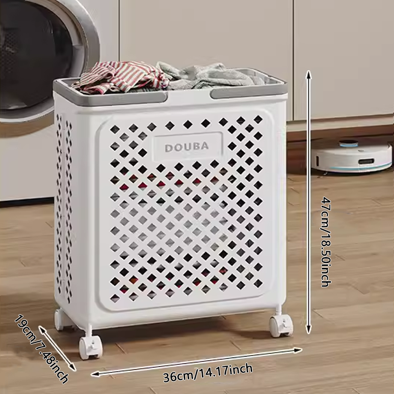 Panier à linge grande capacité avec roues, pliable