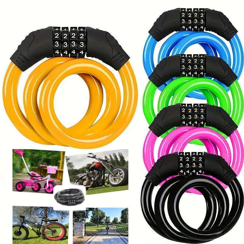 BIKEGUARD - Câble de Sécurité en Acier avec Code à 4 Chiffres