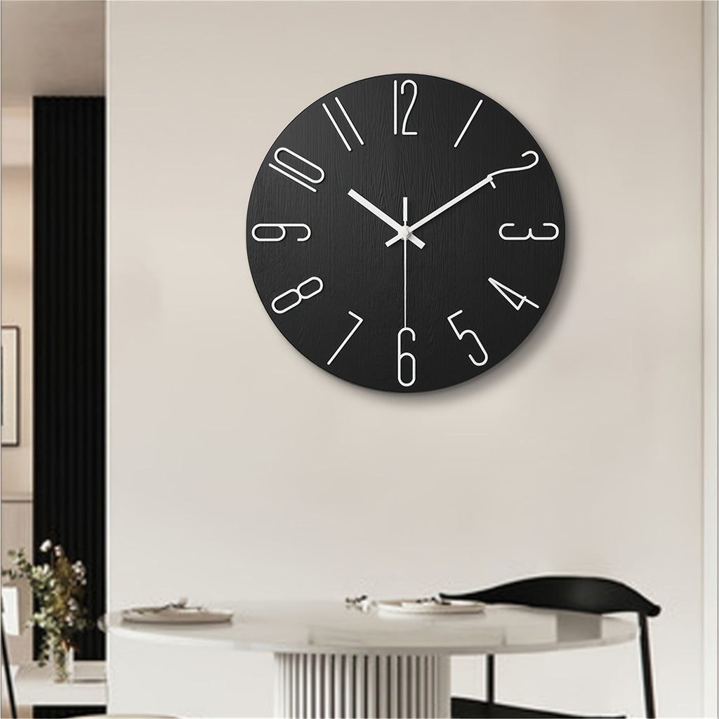 OAKTIDE - Horloge murale contemporaine conçue pour des intérieurs modernes et silencieux