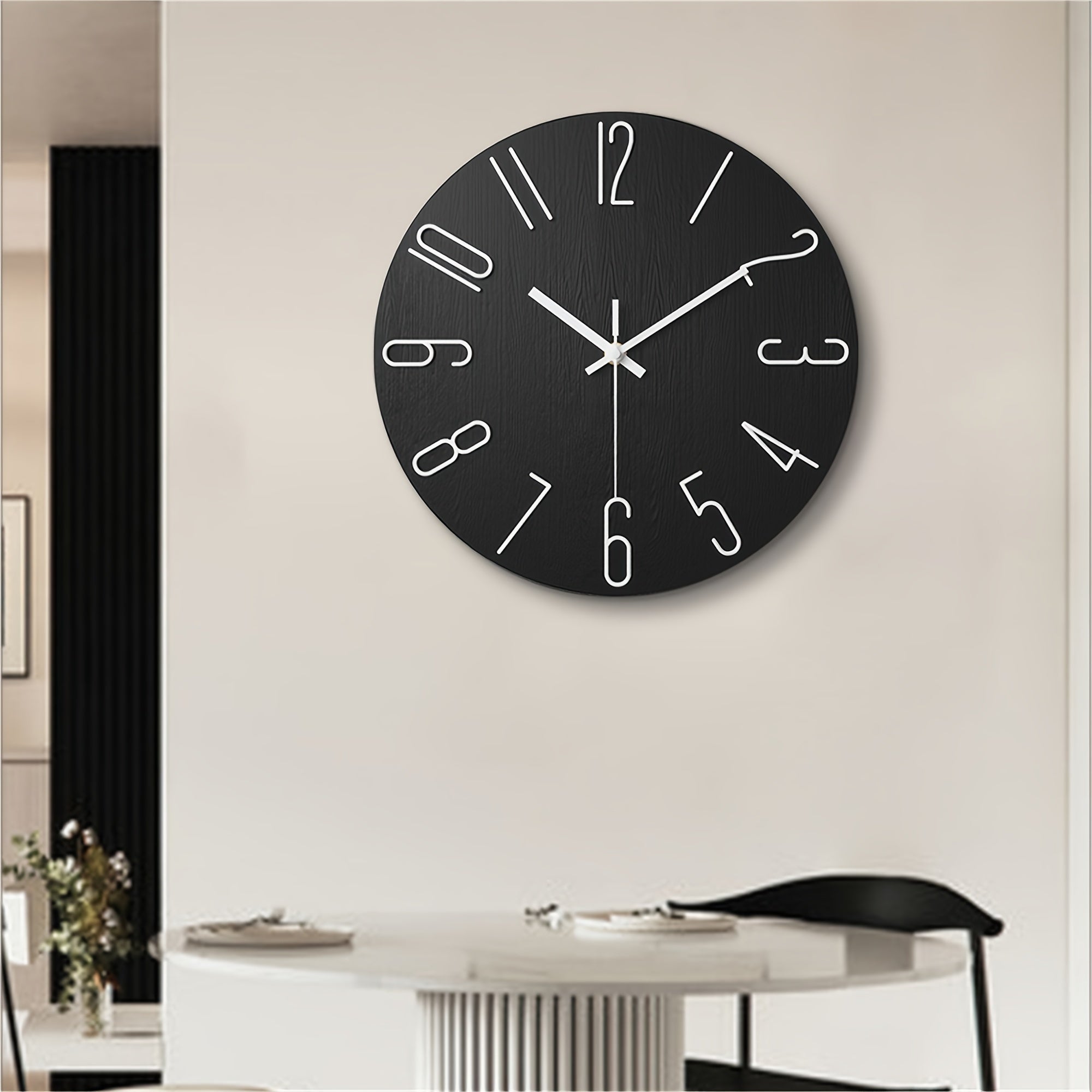 OAKTIDE - Horloge murale contemporaine conçue pour des intérieurs modernes et silencieux