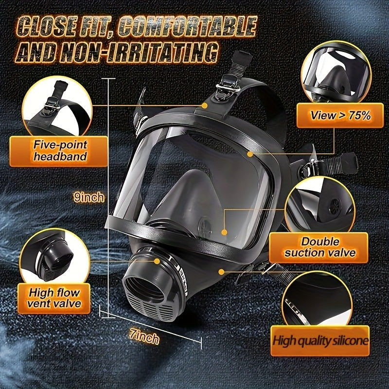 Masque à gaz facial tactique Guardian - Protection ultime contre les dangers chimiques