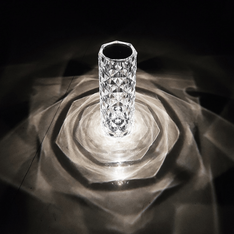 DiamondDazzle™ - Lampe de table en cristal diamant avec 16 couleurs de rayons de rose