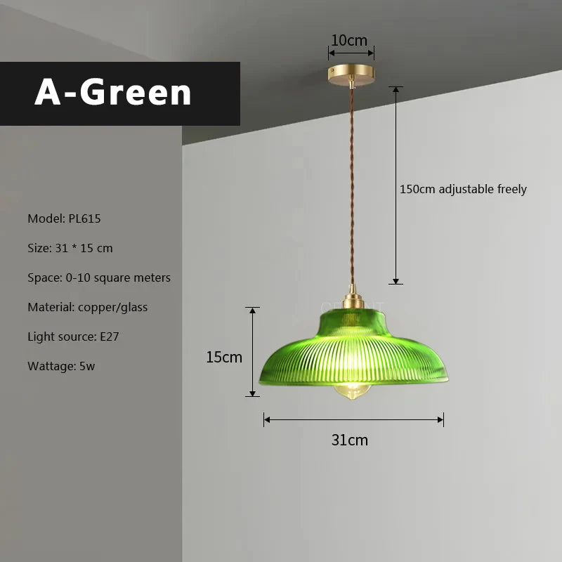 Lampe suspendue en verre Solstice Glow