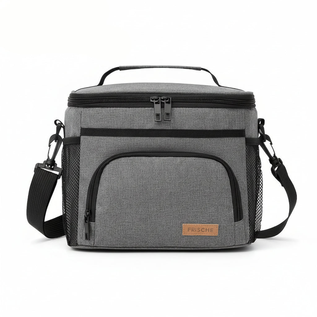 THERMOVIA - Grand Sac à Lunch Isolé avec Fermeture Éclair et Bandoulière Ajustable