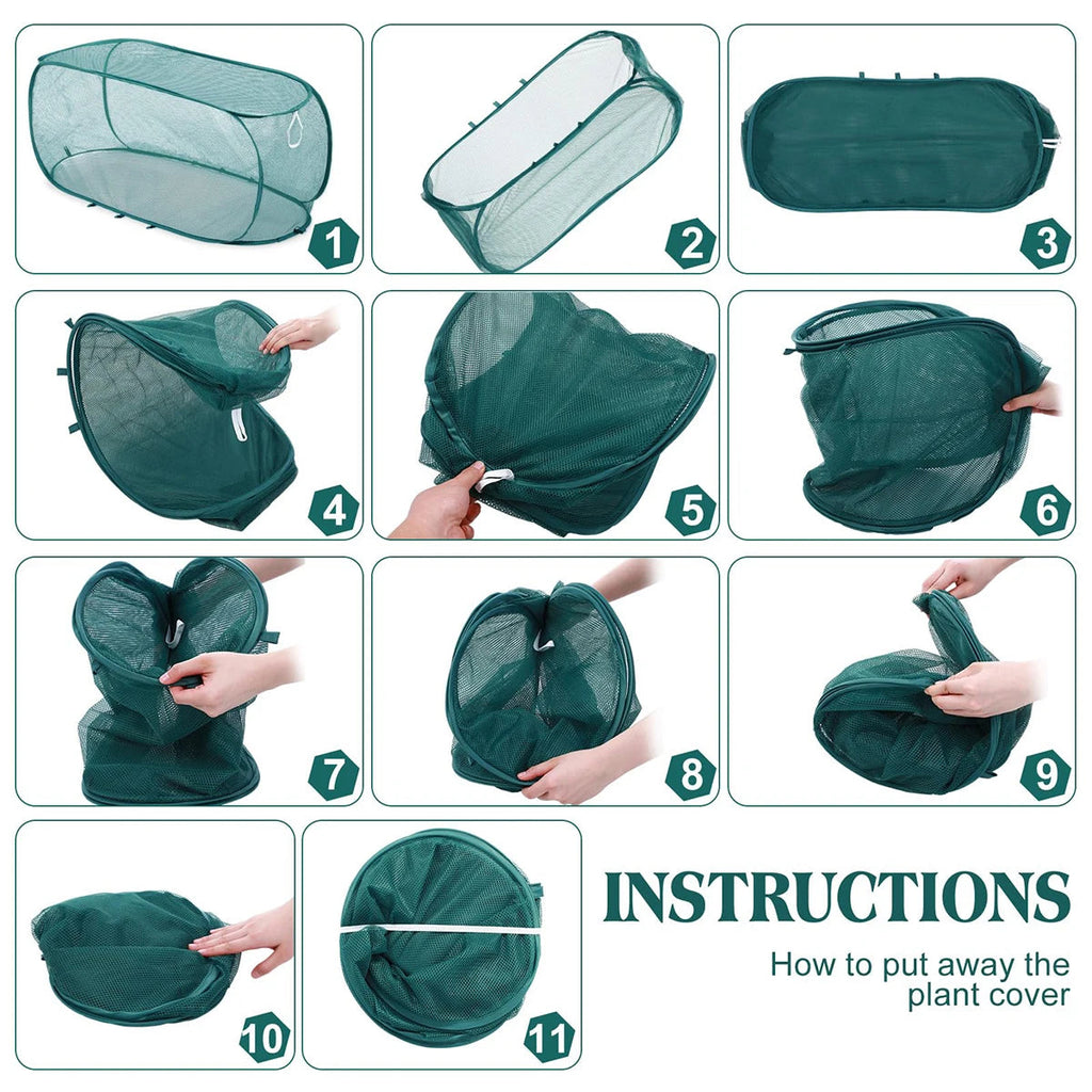 Filet de Protection des Plantes Pliable Pop-Up pour Jardins