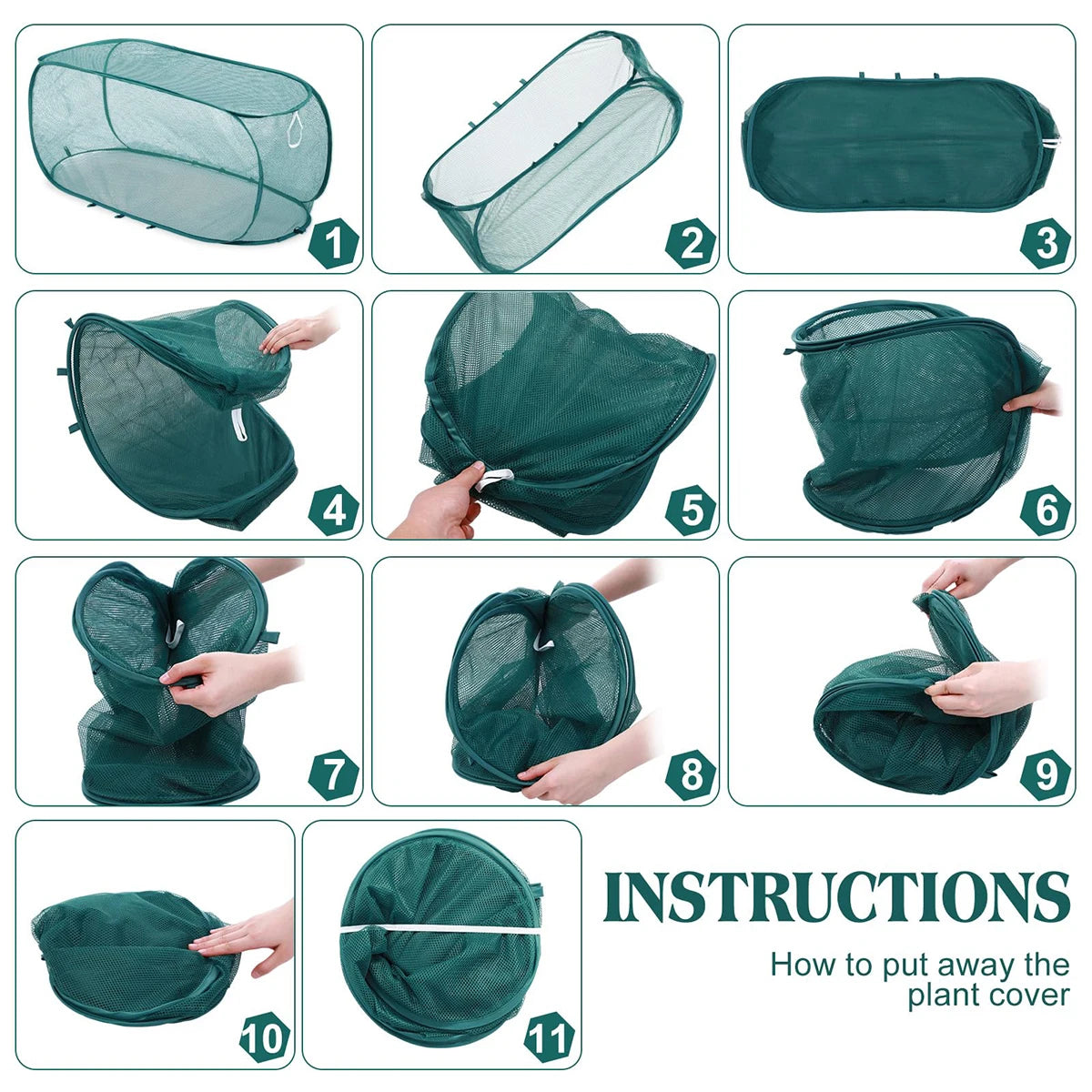 Filet de Protection des Plantes Pliable Pop-Up pour Jardins