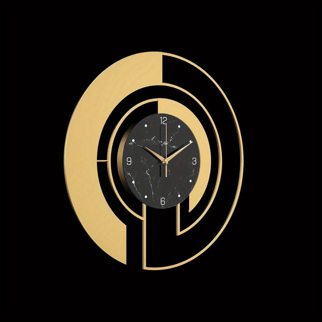Horloge murale moderne en métal design en verre mouvement silencieux