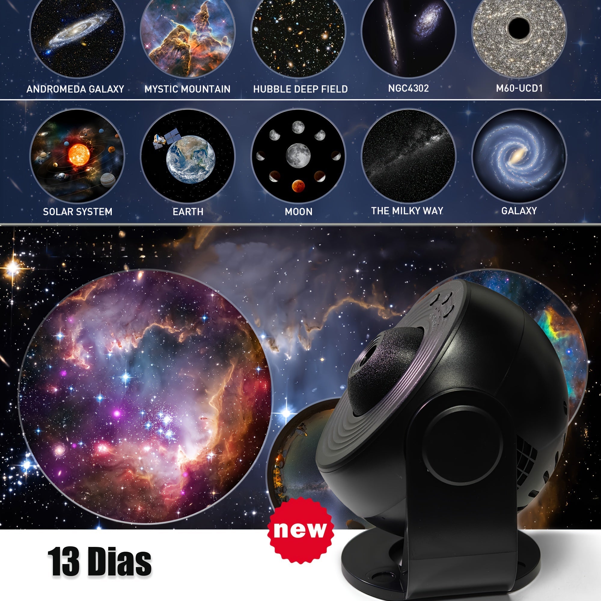 Projecteur d'Étoiles Galaxy – Impressionnante Projection LED Spatiale avec Fonction Minuteur