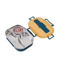 Boîte à lunch thermique en acier inoxydable – intérieur en acier inoxydable – 3 ou 4 compartiments avec bol à soupe – Horloge murale