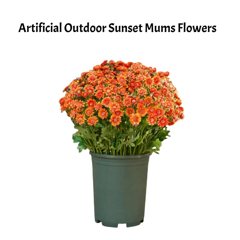 Chrysanthèmes artificiels | Résistants aux UV | Décoration d'automne pour l'extérieur | Tissu en soie mélangée réaliste