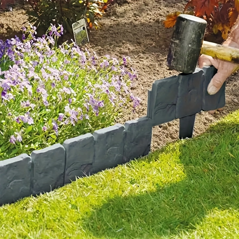 Ensemble de Bordure de Jardin en Pierre – Pratique et Décoratif