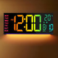 Horloge numérique murale et de bureau RGB de 41 cm avec télécommande – Lumeris