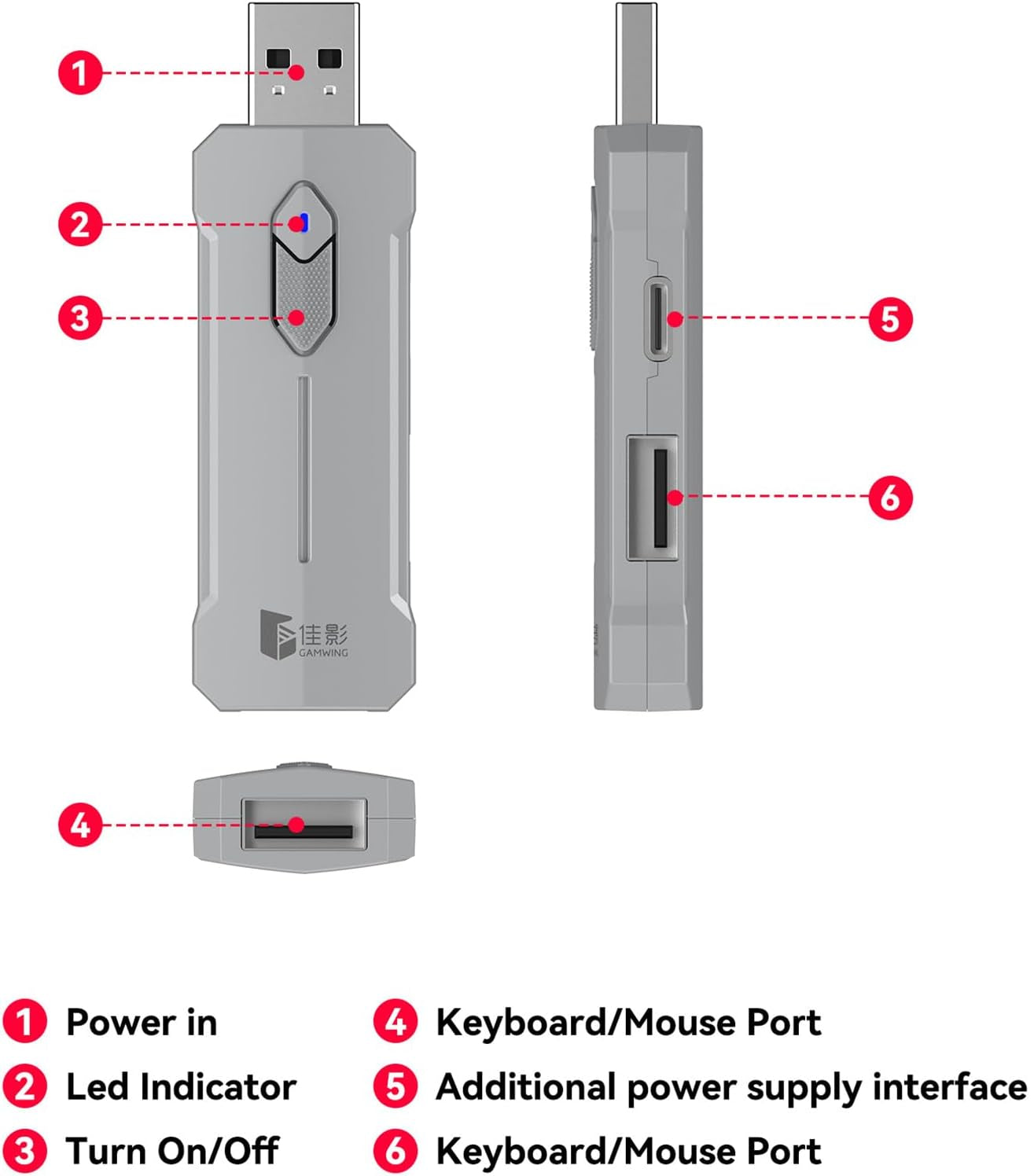 Clavier de jeu RGB et ensemble de souris - ensemble d'adaptateurs de contrôleur ergonomique - Zyvorn