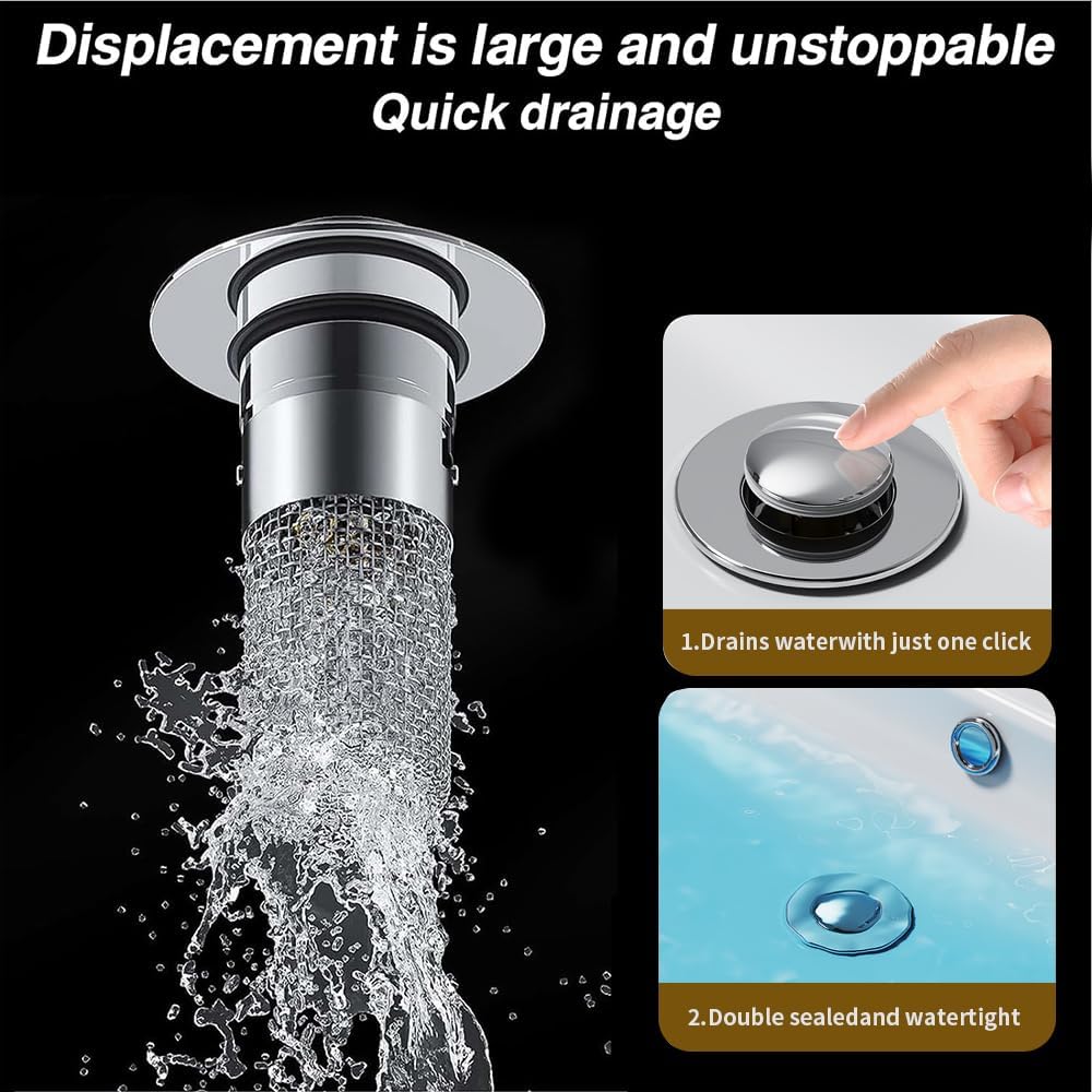 (1+1 Gratuit) Filtre de drainage en acier inoxydable – Isolé des odeurs et empêche les cafards