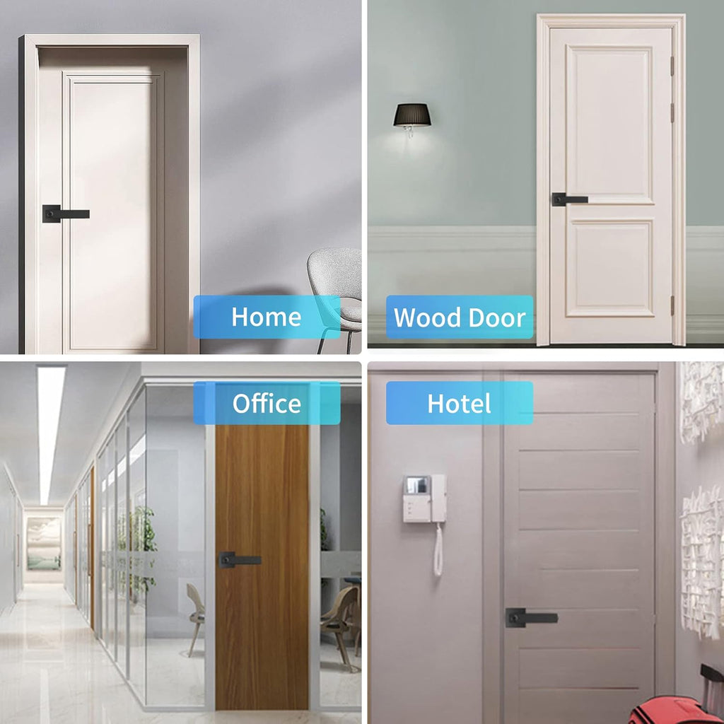 Serrure de porte intelligente avec empreinte digitale, accès par clé et capacité pour 30 utilisateurs – Nivora