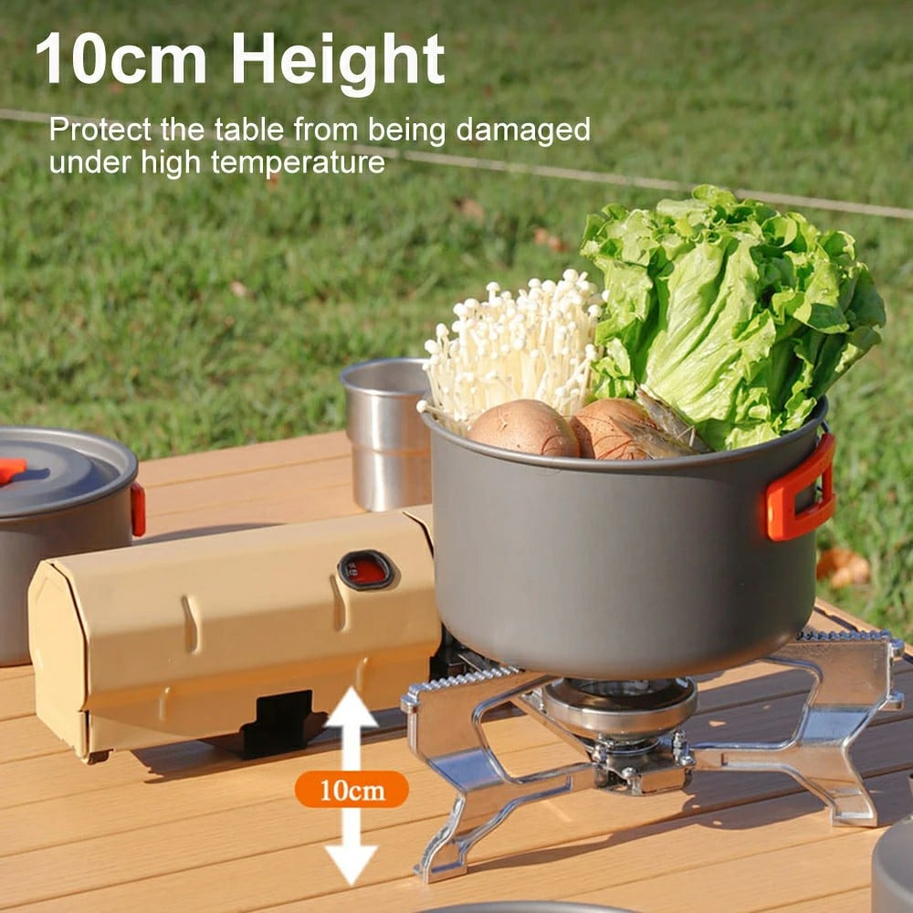 FlameFold™ | Réchaud de camping à gaz pliable compact