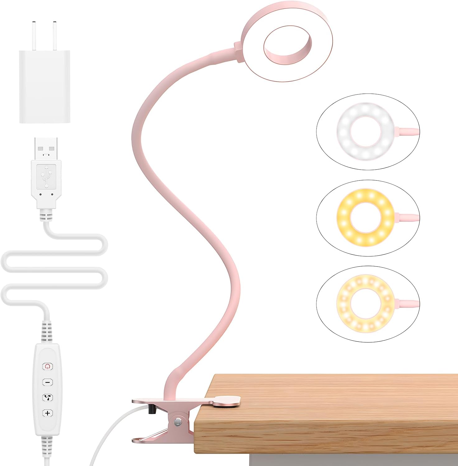 3 modes de couleur de la lampe de bureau LED avec bras flexible en forme de cygne – Selvara (1+1 GRATUIT)