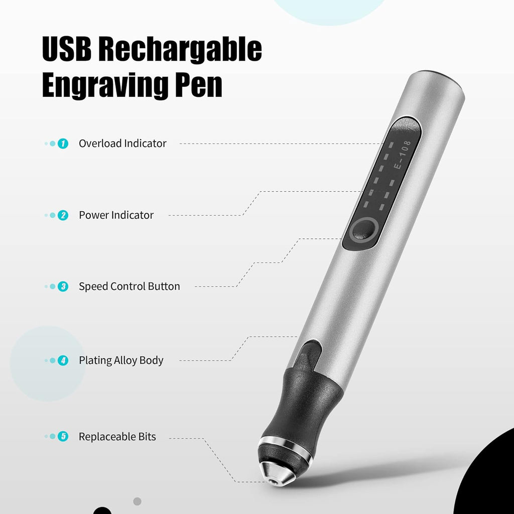 Skanto | Stylo de Gravure Sans Fil – Parfait pour 50+ Surfaces & Projets DIY