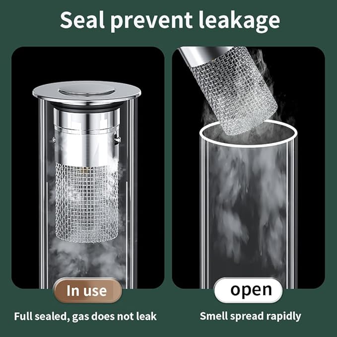 (1+1 Gratuit) Filtre de drainage en acier inoxydable – Isolé des odeurs et empêche les cafards