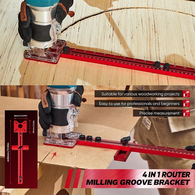 WoodMate™ | Guide de fraisage 3-en-1 pour un travail du bois précis