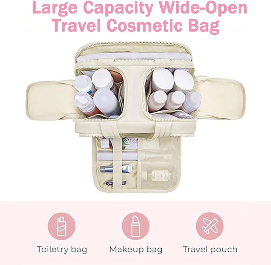 Skanto | Trousse de Toilette Puffy 4-en-1 pour Femmes – Grand Organisateur de Voyage pour Maquillage et Soins de la Peau