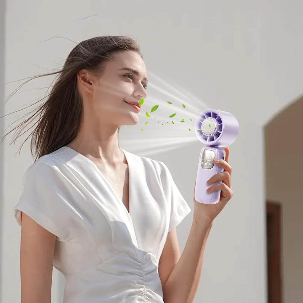 Ventilateur portable pliable à main avec affichage LED 100 vitesses