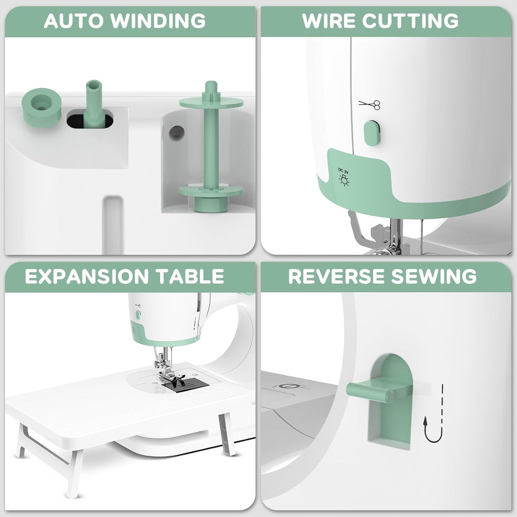 Machine à coudre portable avec 12 points et table de travail – StitchPro